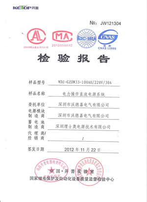 直流电源系统-检验报告